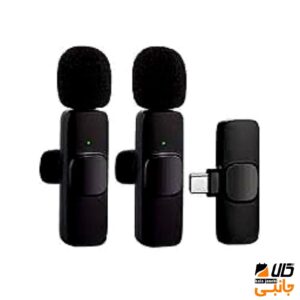 میکروفون بی‌سیم K9 (دو میکروفون) مخصوص تولید محتوا و لایو گوشی
